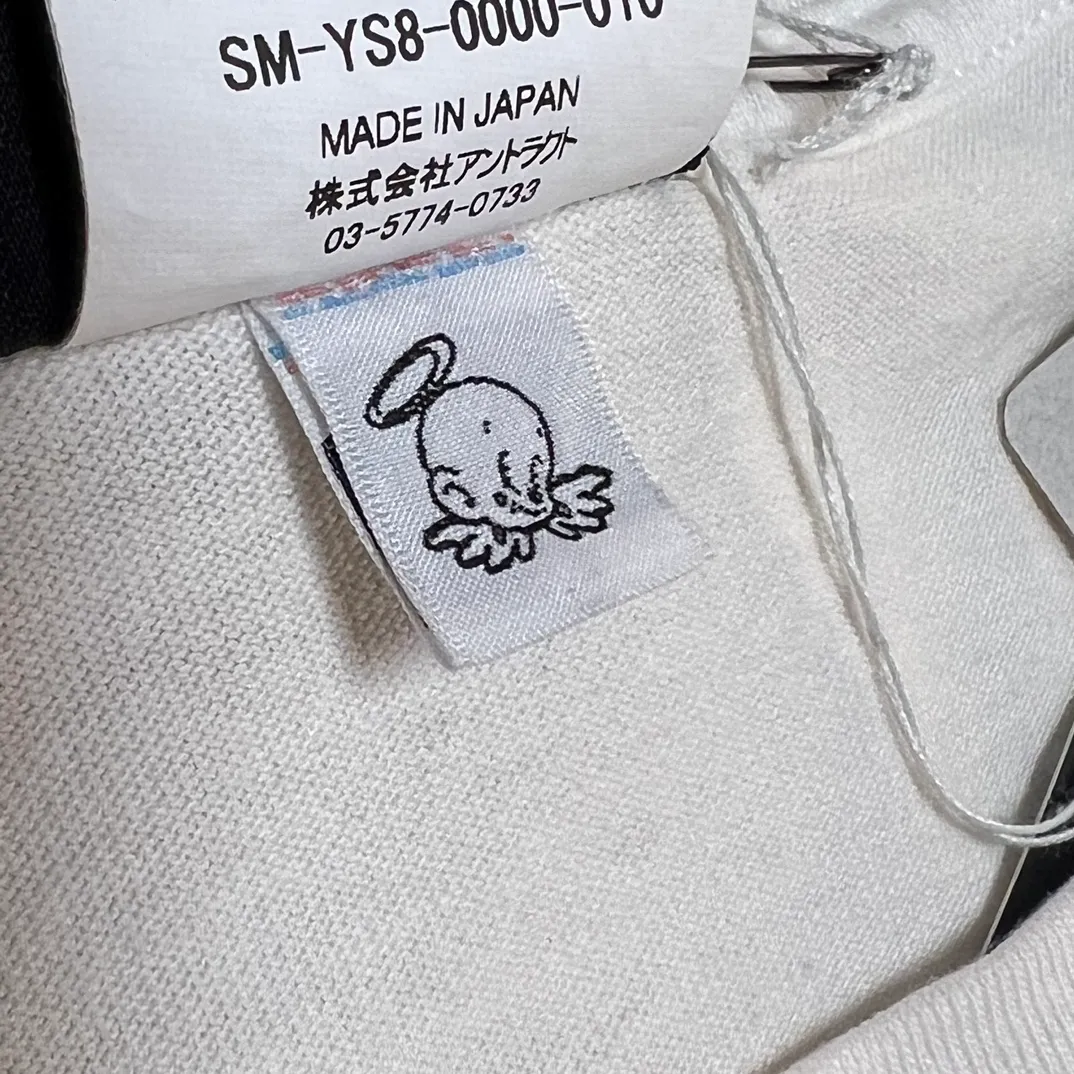 SAINT Mxxxxxx MONEY TEE/WHT dollar necklace, retro short-sleeved, off-white S-XL, ready-to-wear, washed and distressed, authentic level printing, correct accessories/with little angel logo